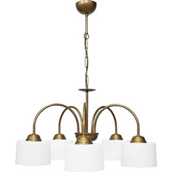 Heronia Lighting Bella-Drum Κρεμαστό Φωτιστικό Οροφής Πολύφωτο E27 Λευκό 01-0376