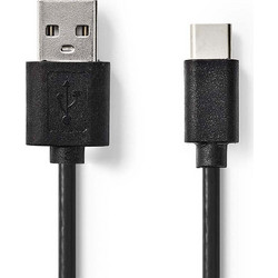 Nedis USB-A to USB-C 1m Black CCGP60600BK10