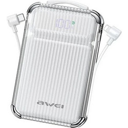 Awei P89K Power Bank 10000mAh 22.5W με Θύρα USB-C White
