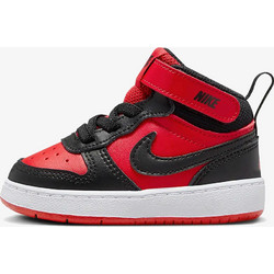 Nike Court Borough Mid 2 Παιδικά Sneakers Μποτάκια Μαύρα Κόκκινα CD7784-602