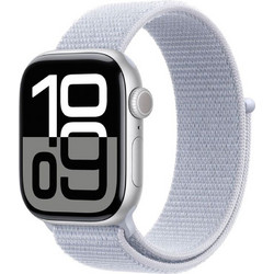 Apple Watch Series 10 42mm Aluminum Sport Loop Silver / Blue Cloud