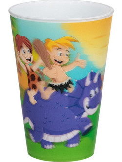 Ποτήρι Νερού Πλαστικό 3D Λευκό 400ml 4J725234