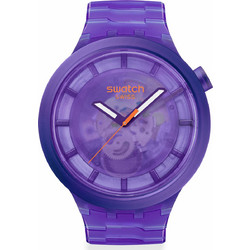 Swatch Big Bold Ανδρικό Ρολόι με Μωβ Λουράκι SB05V103