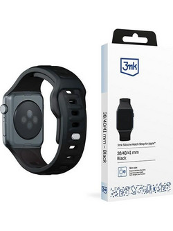 3mk Λουράκι Σιλικόνης Black (Apple Watch 38 / 40 / 41mm)