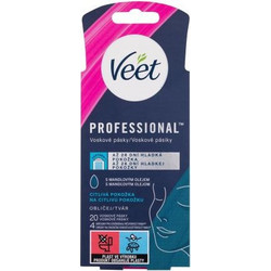 Veet Expert Ταινίες Αποτρίχωσης για Πρόσωπο για Ευαίσθητες Επιδερμίδες 20τμχ