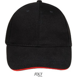 Sol's Buffalo Ανδρικό Καπέλο Jockey Υφασμάτινο Μαύρο Κόκκινο 88100-917