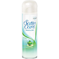 Gillette Satin Care Aloe Vera Γυναικείο Gel Ξυρίσματος για Ευαίσθητη Επιδερμίδα 200ml