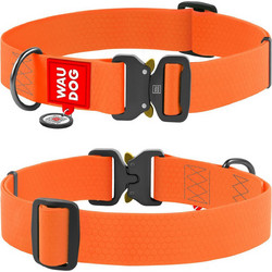 Waudog Waterproof Metal Κολάρο Σκύλου Πορτοκαλί 2.5x35-58cm