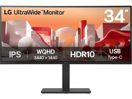 LG 34BA75QE-B Ultrawide IPS HDR Curved Monitor 34" 3440x1440 QHD 60Hz 5ms