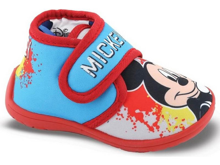 Disney Mickey Χειμερινές Παιδικές Παντόφλες Μποτάκια για Αγόρια Γαλάζιες HR13926