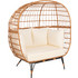 HomeMarkt Miami Πολυθρόνα Κήπου Rattan Καφέ HM5870.11
