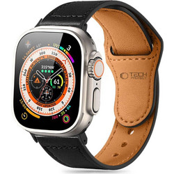 Tech-Protect Natural Fit Λουράκι Δερμάτινο Black (Apple Watch 38 / 40 / 41mm)