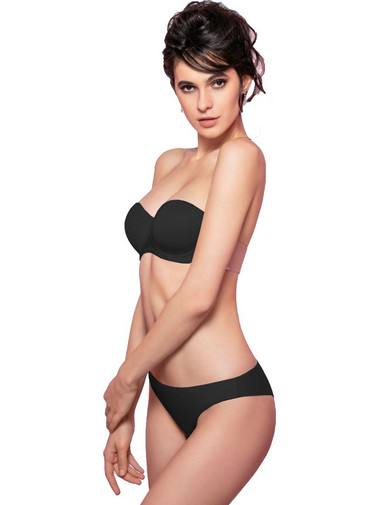 Leilieve Elegance Σουτιέν Strapless με Ελαφριά Ενίσχυση χωρίς Μπανέλα Μαύρο 6004