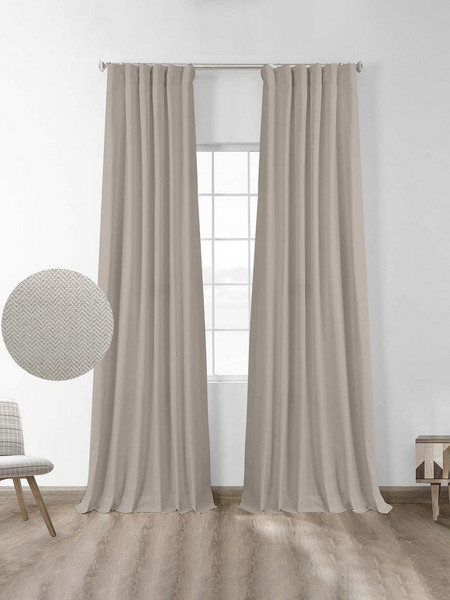 Sunshine Home Κουρτίνα Συσκότισης με Γάντζους 145x280 Μπεζ