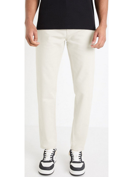 Celio Ανδρικό Παντελόνι Ελαστικό Κανονική Εφαρμογή Μπεζ C-GOFIVE