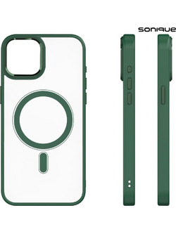Sonique Magnetic Magmetal Back Cover Green (iPhone 15 Plus)