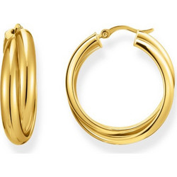 Thomas Sabo Γυναικεία Σκουλαρίκια Κρίκοι Επιχρυσωμένα CR738-413-39