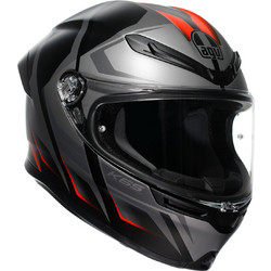AGV K6 S Karve Matt Black Red Grey Κράνος Μηχανής Full Face 1250gr