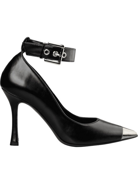 Envie Shoes Γόβες Δερμάτινες με Λεπτό Ψηλό Τακούνι & Λουράκι Μαύρες E02-20883-34