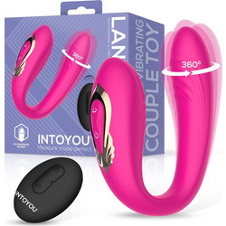 IntoYou Lanty Couples Toy Διπλός Δονητής για Ζευγάρια με Τηλεχειριστήριο Ροζ
