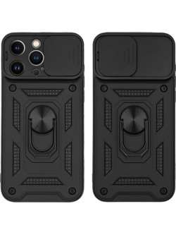 Sonique Ring Armor CamPro Back Cover Black (iPhone 13 Pro Max)