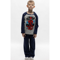 Galaxy Spiderman Παιδική Πιτζάμα Βαμβακερή Χειμωνιάτικη Navy Μπλε 106-24