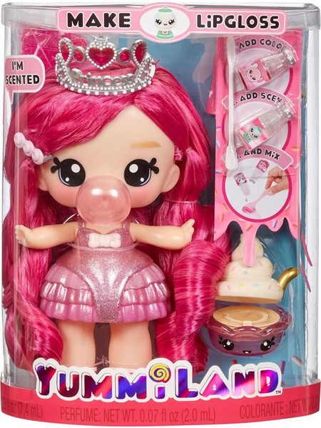 MGA Entertainment Yummiland Lipgloss Κούκλα & Ζωάκι Bianca Bubble Gum