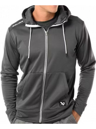 Bauer Ανδρική Ζακέτα Fleece με Κουκούλα και Φερμουάρ Ανθρακί 1060780
