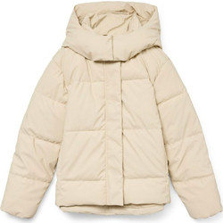 Vero Moda Γυναικείο Μπουφάν Χειμωνιάτικο Puffer Μακρύ Εκρού 10311315