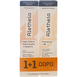 Vican Aletheia High Sodium Electrolytes & Vitamins 18s + Magnesium & Β6 20 Αναβράζοντα Δισκία