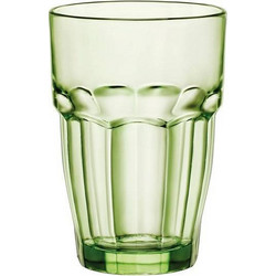 Bormioli Rocco Ποτήρι Νερού Γυάλινo Rock Bar Πράσινο 370ml 0086020