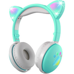 Mozos Kid Dog Ασύρματα Bluetooth Ακουστικά On Ear με Noise Cancelling Τιρκουάζ
