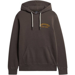 Superdry D1 Ovin TATTOO Back Graphic Loose Hood Ανδρικό Αθλητικό Φούτερ με Κουκούλα Καφέ M2013957A-06A