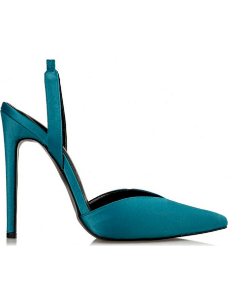 Envie Shoes Γόβες Slingback με Τακούνι Στιλέτο Πετρόλ E02-14117