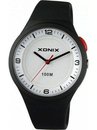 Xonix Ανδρικό Ρολόι με Μαύρο Καουτσούκ Λουράκι AAS-007