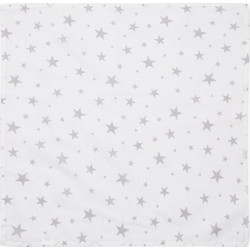 Lorelli Stars Πάνα Αγκαλιάς από Μουσελίνα Λευκή Γκρι 80x80cm