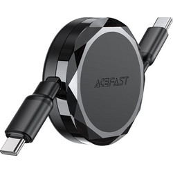 Acefast C13-03 Retractable USB-C to USB-C 60W 0.8m Black 6974316280132