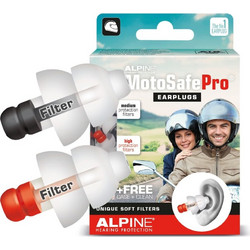 Alpine MotoSafe Pro Ωτοασπίδες 4τμχ Λευκές Μαύρες Κόκκινες