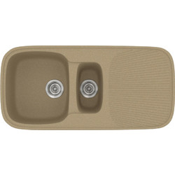 Sanitec Classic 301 Επικαθήμενος Νεροχύτης Γρανίτη Αντιστρεφόμενος Ματ Metallic Cream 97x50cm