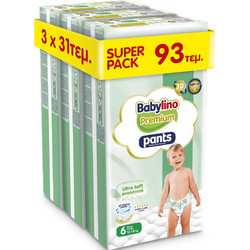 Babylino Premium Pants Ultra Soft Πάνες Βρακάκι No6 13-18kg 93τμχ