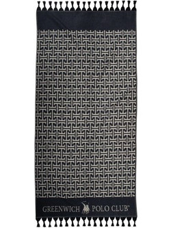 Greenwich Polo Club 4056 Πετσέτα Παρεό Θαλάσσης Μαύρη 90x170cm