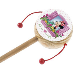 Parisis Μπομπονιέρα Βάπτισης Τυμπανάκι Minnie Mouse Λουλούδια από Ξύλο