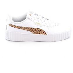 Puma Carina Παιδικά Sneakers Λευκά Καφέ 402268-02