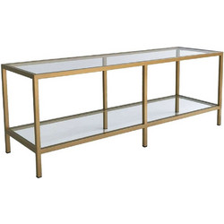 Hanah Home Έπιπλο Τηλεόρασης Γυάλινο N / A Μ130xΠ40xΥ45cm Basic 552NOS2223