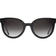 Lancel LA91032-C01 Γυναικεία Γυαλιά Ηλίου Στρογγυλά Κοκάλινα Μαύρα με Μαύρο Degradee Φακό