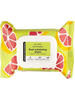 Sephora Dual Exfoliating Grapefruit Μαντηλάκια Ντεμακιγιάζ 20τμχ