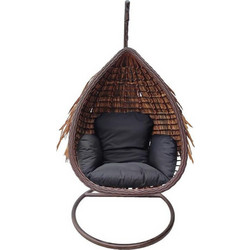Pakoworld Varur Κρεμαστή Κούνια Φωλιά Wicker Καφέ 368-000005