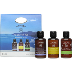 Apivita Ready To Go Shampoo 75ml + Tonic Mountain Tea Shower Gel 75ml + Foam Face Cleanser 75ml