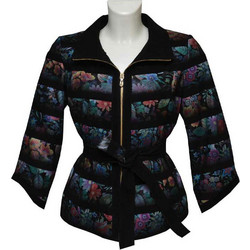 Leather 100 Γυναικείο Μπουφάν Puffer Μακρύ Μαύρο 07-W-689