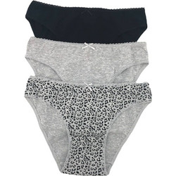 Ider Βαμβακερά Γυναικεία Slip με Δαντέλα 3Pack 3061-3P2201